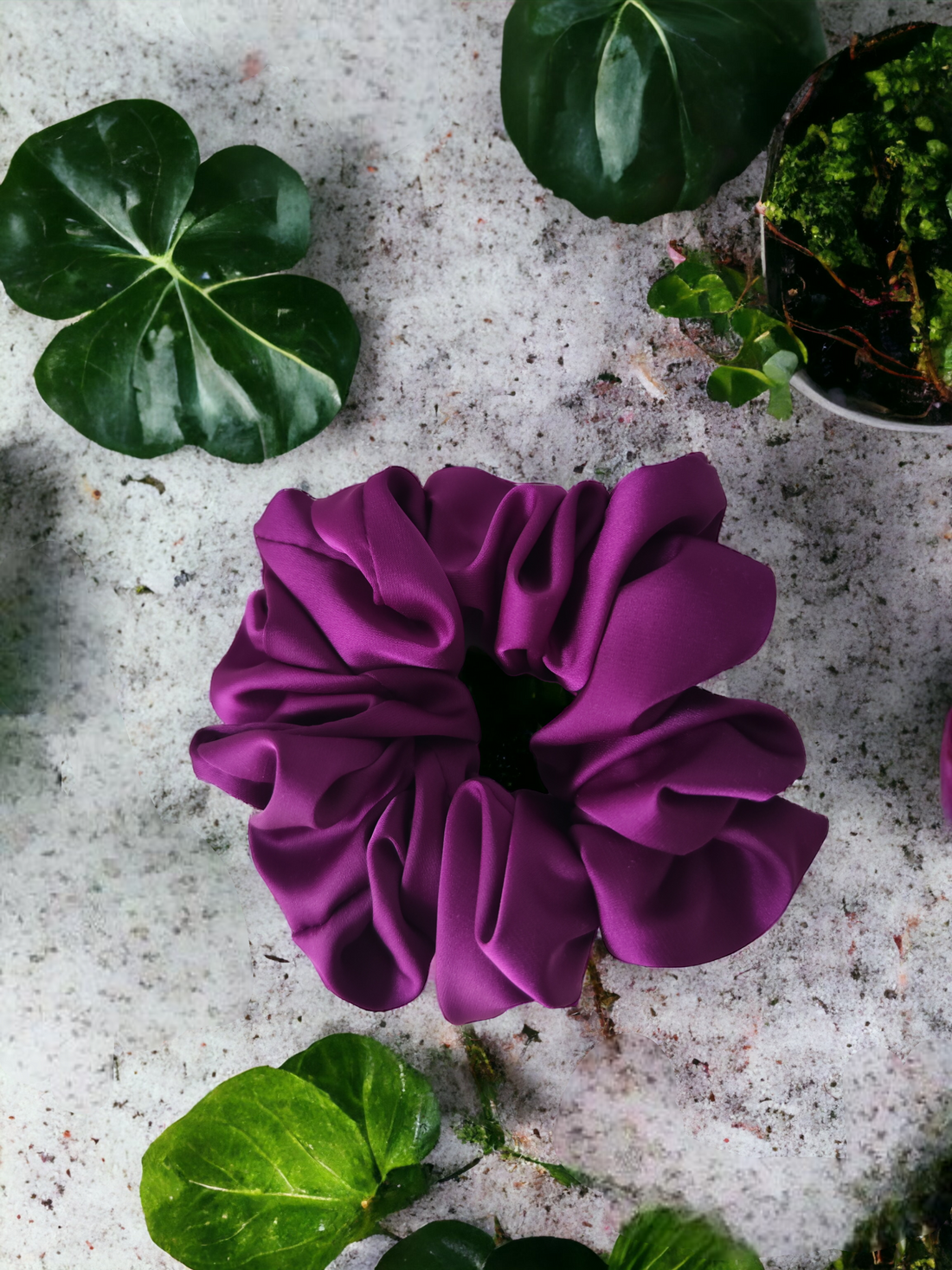 Elastic din satin orchid