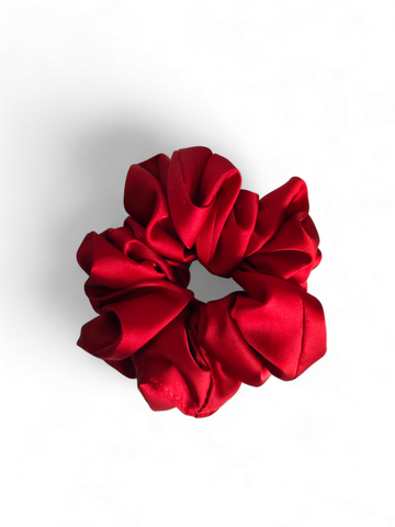 Elastic din satin roșu