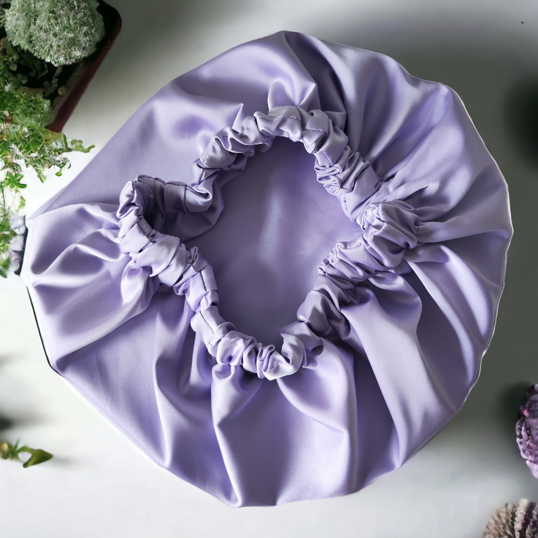 Bonetă din satin lila