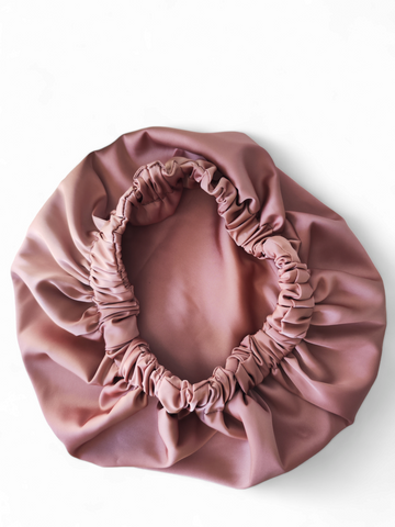 Bonetă din satin roz prăfuit