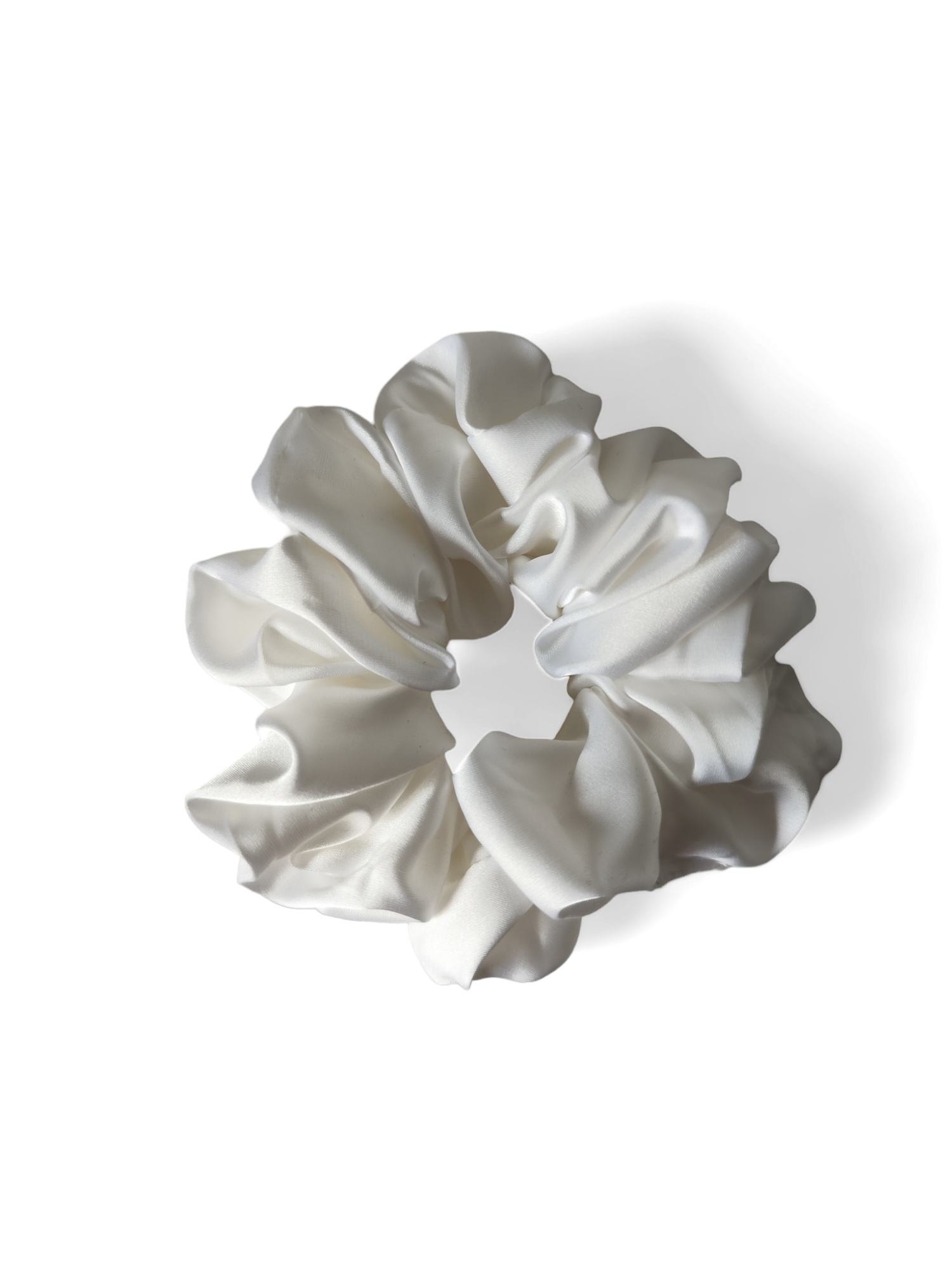 Elastic din satin alb