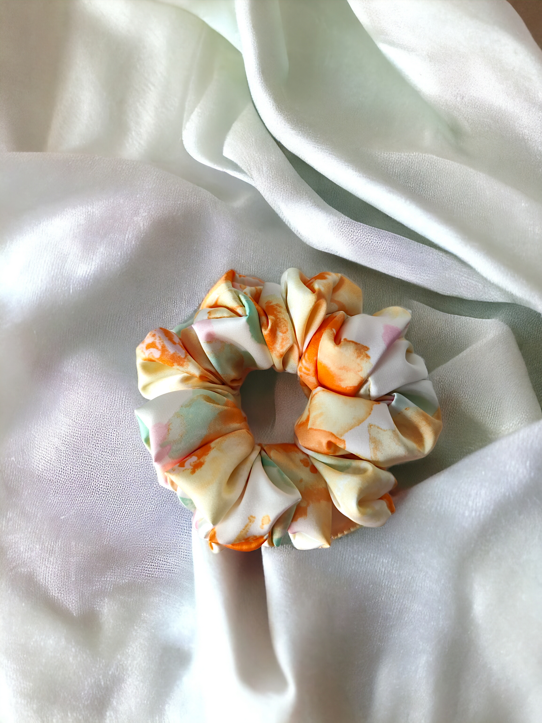 Elastic din satin multicolor
